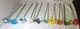 10 Assorted Art Glass Long Stem Glass Flowers Bouquet 19-20