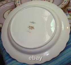 10 C1930 COPELAND SPODE Collamore Lavender H. P. FLORAL 9 1/8 Lunch Plates R4358