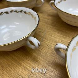 10 Vintage Lenox Golden Wreath Cream Soup Bowls