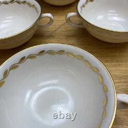 10 Vintage Lenox Golden Wreath Cream Soup Bowls