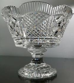 10 Waterford Crystal Georgian Master Cutter Footed Scalloped Centerpiece Bowl