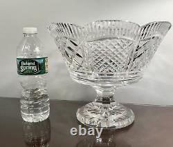 10 Waterford Crystal Georgian Master Cutter Footed Scalloped Centerpiece Bowl