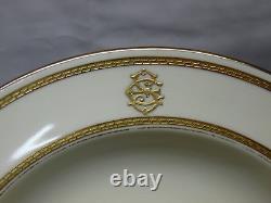 11 Minton R Briggs Boston Bone China Gold Encrusted Band Rimmed Soup Bowls 9.5