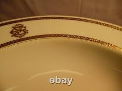 11 Minton R Briggs Boston Bone China Gold Encrusted Band Rimmed Soup Bowls 9.5