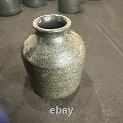 11 Vases! Rowantrees Blue Hill Maine Bud Pottery Vase Bowl Gunmetal Gray Space