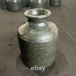 11 Vases! Rowantrees Blue Hill Maine Bud Pottery Vase Bowl Gunmetal Gray Space