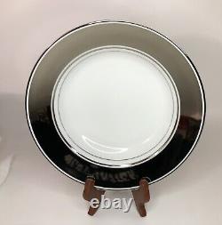 (12) FITZ & FLOYD PLATINUM RONDELET 1981 RIMMED SOUP BOWLS 9 PORCELAIN, Japan