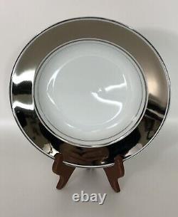 (12) FITZ & FLOYD PLATINUM RONDELET 1981 RIMMED SOUP BOWLS 9 PORCELAIN, Japan