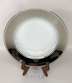 (12) FITZ & FLOYD PLATINUM RONDELET 1981 RIMMED SOUP BOWLS 9 PORCELAIN, Japan