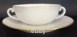 12 Vignaud Limoges Soup Bowls and Underplates Simple But Elegant