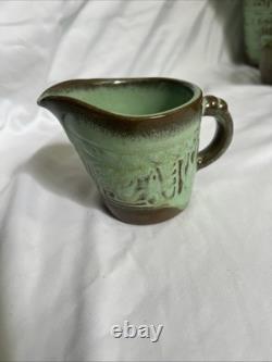 14 Piece Frankoma Pottery Set, Rim Is Chipped On One Bowl, No Other Flaws Found