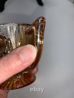 16 Piece MINT Set 1950s Jeanette Glass Iridescent Marigold IRIS & HERRINGBONE