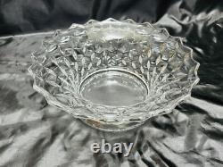 17 ½ Fostoria Punch Bowl, Stand (Also A Serving Bowl) & 12 Cups