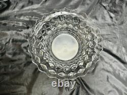 17 ½ Fostoria Punch Bowl, Stand (Also A Serving Bowl) & 12 Cups