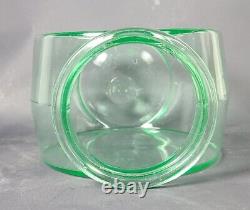 1930s Depression Uranium Glass Art Deco Vaseline Fish Bowl Rare Find