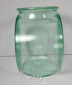 1930s Depression Uranium Glass Art Deco Vaseline Fish Bowl Rare Find