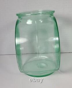 1930s Depression Uranium Glass Art Deco Vaseline Fish Bowl Rare Find