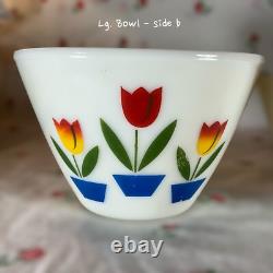 1940s Vintage Fire King Tulip Mixing/Nesting Bowls by Anchor Hocking Set of 3