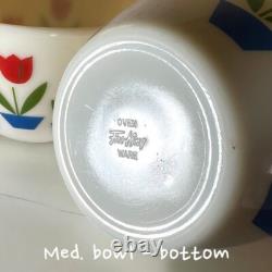 1940s Vintage Fire King Tulip Mixing/Nesting Bowls by Anchor Hocking Set of 3