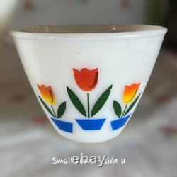 1940s Vintage Fire King Tulip Mixing/Nesting Bowls by Anchor Hocking Set of 3