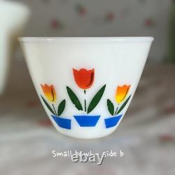 1940s Vintage Fire King Tulip Mixing/Nesting Bowls by Anchor Hocking Set of 3
