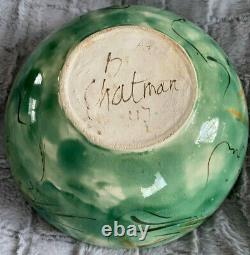 1947 Boris Chatman Mid Century Modernist Expressionist Pottery Bowl Signed