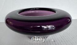 1950s Waterford Fire & Light Amethyst Purple Glass Console Bowl