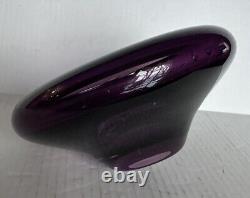 1950s Waterford Fire & Light Amethyst Purple Glass Console Bowl