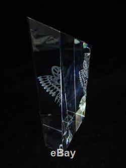 1953 Steuben Glass BUTTERFLY Crystal Prism Monarch Paperweight Copper Wheel Engr