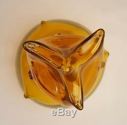 1959 Wayne Husted Handblown Glass Blenko Jonquil Wart Decanter 5912 rare