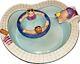 1995 Lotus Swim Pool And Hot Tub Chip Dip Ceramic Bowl Set