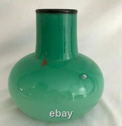 1995 Mitchell Gaudet Inferno Studios Teapot Millefiori Art Glass Vase Signed