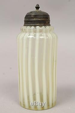 19c Group of 8 Hobbs Brockunier Art Glass Salt Pepper Shakers incl Opalescent