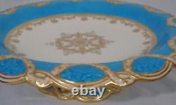 19thC Blue Grainger Chamberlain Worcester China Compote Pedestal Bowl Ribbon