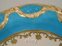 19thC Blue Grainger Chamberlain Worcester China Compote Pedestal Bowl Ribbon