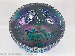2003 Fenton Favrene Bowl for Woodsland World Wide Carnival Glass Association