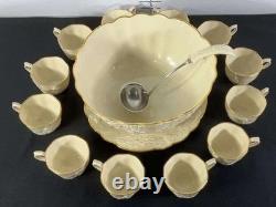 2006 NEW in BOX Lenox Holiday Hostess Punch Bowl 12 Cups Ladle Christmas 56