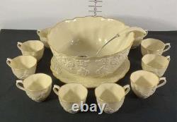 2006 NEW in BOX Lenox Holiday Hostess Punch Bowl 12 Cups Ladle Christmas 56