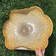 20 inch Fratelli Toso Copper Aventurine Fruit Bowl Murano Art Glass MCM Dish