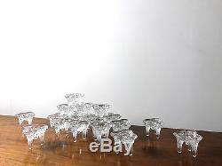 20pc Blenko Ice Don Shepherd Glass Stacking Candle Holders Mid Century Modern