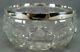 20th Century Floral Pattern Clear Cut Crystal & 800 European Silver Rim Bowl