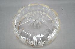 20th Century Floral Pattern Clear Cut Crystal & 800 European Silver Rim Bowl
