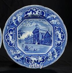 2 Antique Staffordshire Blue Transferware Bowls Cambridge University Historical