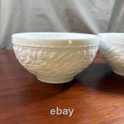 (2) Bernardaud Louvre Rice Bowl White Set of 2 w Chip Read French Porcelain