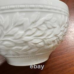 (2) Bernardaud Louvre Rice Bowl White Set of 2 w Chip Read French Porcelain