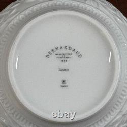 (2) Bernardaud Louvre Rice Bowl White Set of 2 w Chip Read French Porcelain