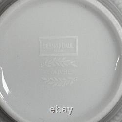 (2) Bernardaud Louvre Rice Bowl White Set of 2 w Chip Read French Porcelain