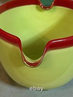 2 DECICIO Artisan Green Art Glass Pouring Noodle Bowl Greg Clark