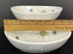 2 Franciscan Atomic Starburst Serving Dish / Bowls 8 Plus MCM Mid Century