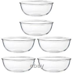 2 Pcs Glass Salad Bowl Food Storage Containers Basket Popcorn for Bowls